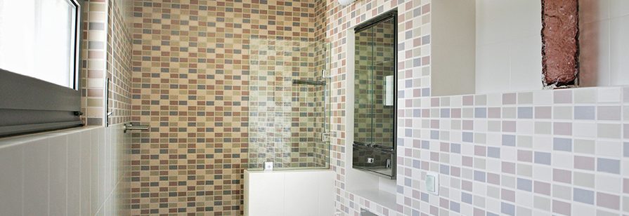 Bathroom shower area