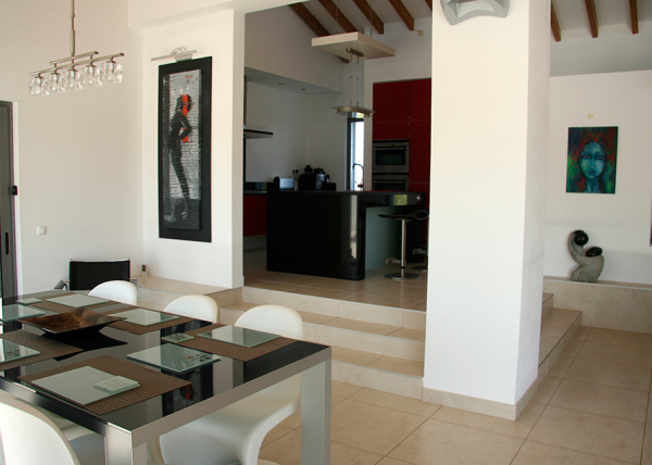 Dining area and kitchen