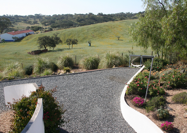 Apartment parking & turning area